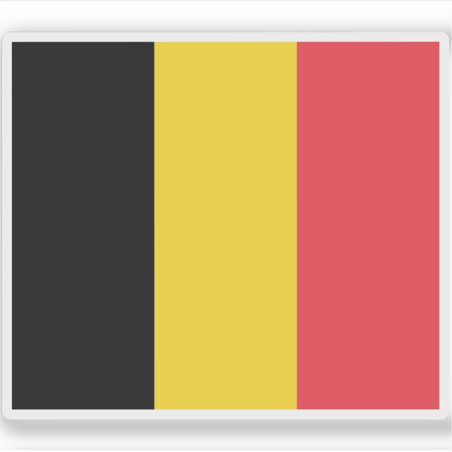 Adesivo Bandeira da Bélgica (Frente)
