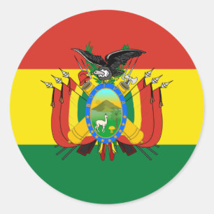 Adesivo Bandeira da Bolívia e Casaco de Armas, Bandeira da