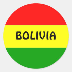Adesivo Bandeira da Bolívia, rotulada.
