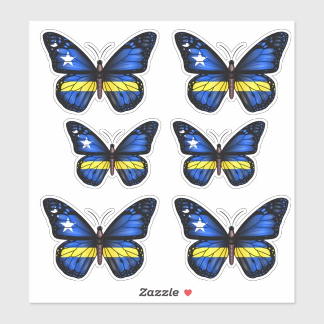 Adesivo Bandeira da Borboleta de Curaçao (Folha)