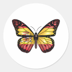 Adesivo bandeira da borboleta espanha