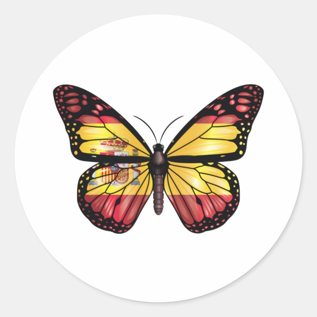 Adesivo bandeira da borboleta espanha (Frente)