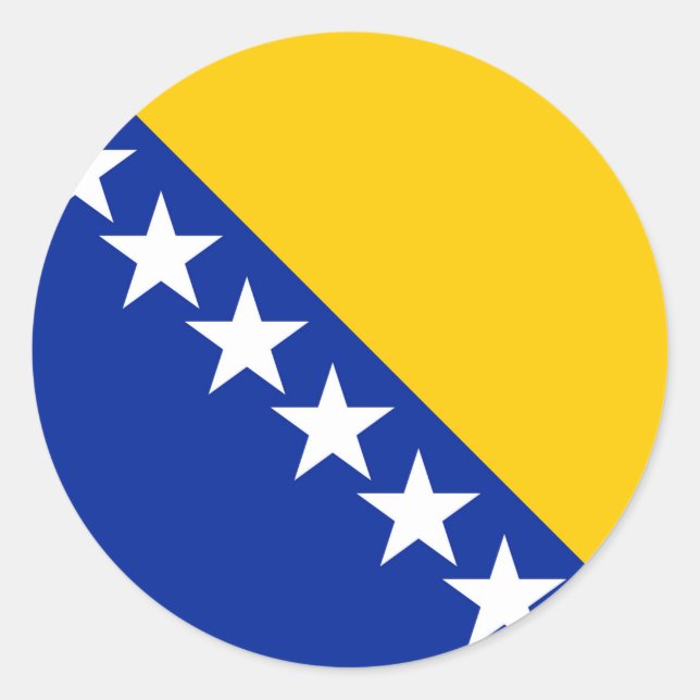 Adesivo Bandeira da Bósnia e Herzegovina (Frente)