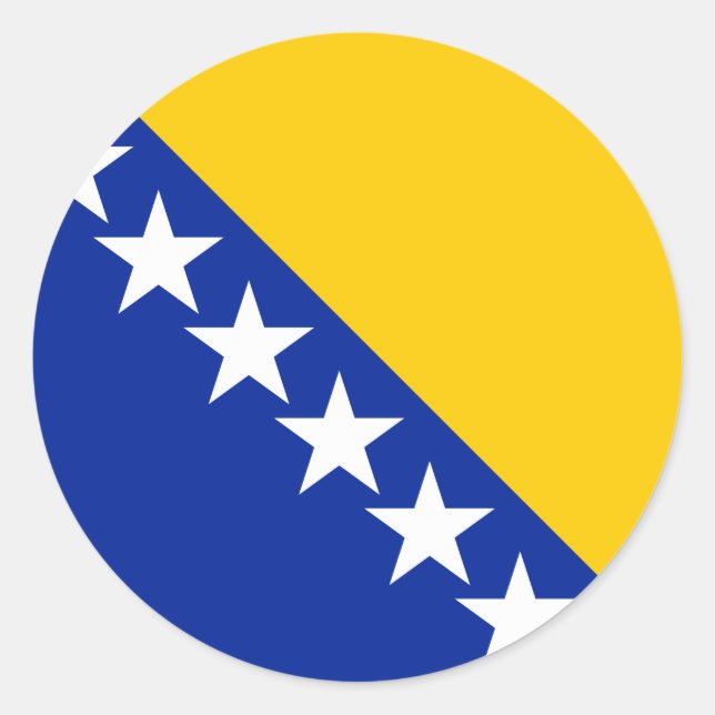 Adesivo Bandeira da Bósnia e Herzegovina (Frente)