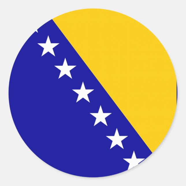 Adesivo Bandeira da Bósnia e Herzegovina (Frente)