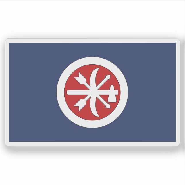 Adesivo Bandeira da Brigada Choctaw, EUA (Frente)