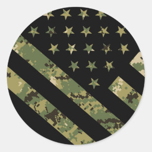 Adesivo Bandeira da Camuflagem Digital Militar dos EUA