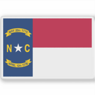 Adesivo Bandeira da Carolina do Norte