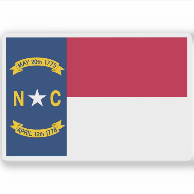 Adesivo Bandeira da Carolina do Norte (Frente)