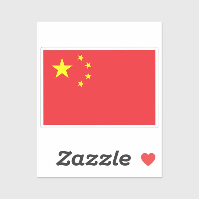 Adesivo Bandeira da China (Folha)