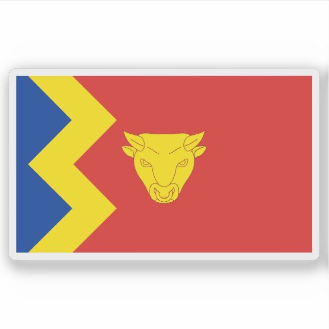 Adesivo Bandeira da cidade de Birmingham, Inglaterra (Frente)