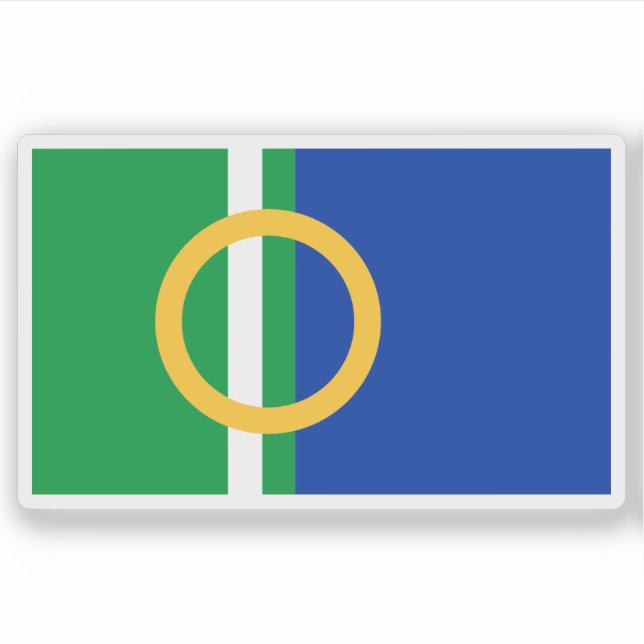 Adesivo Bandeira da cidade de Calne, Inglaterra (Frente)