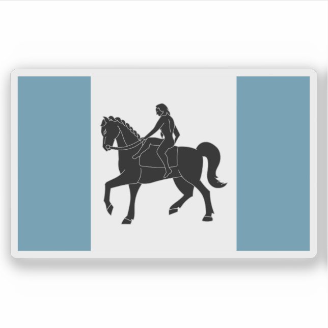Adesivo Bandeira da cidade de Coventry, Inglaterra (Frente)
