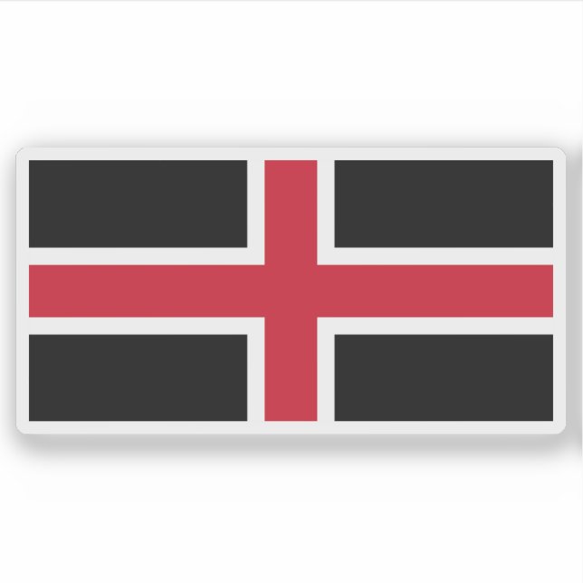 Adesivo Bandeira da cidade de Durham, Inglaterra (Frente)