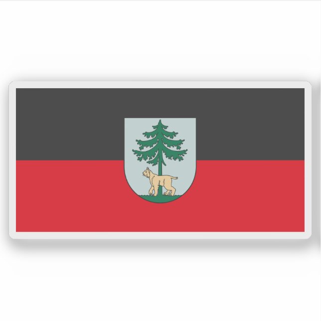 Adesivo Bandeira da cidade de Jēkabpils, Letônia (Frente)