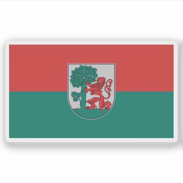 Adesivo Bandeira da cidade de Liepāja, Letônia (Frente)