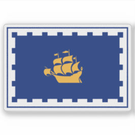 Adesivo Bandeira da cidade de Quebec, Quebec, Canadá