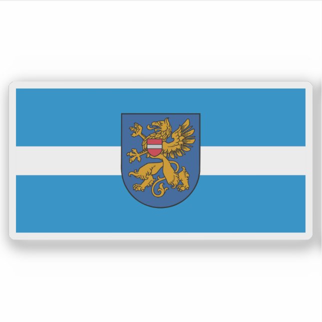 Adesivo Bandeira da cidade de Rēzekne, Letônia (Frente)