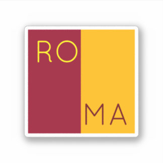 Adesivo Bandeira da cidade de Roma, Itália