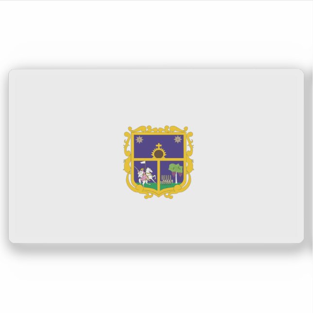 Adesivo Bandeira da cidade de Santiago de Querétaro, Méxic (Frente)