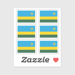 Adesivo Bandeira da Coleção Ruanda de 6