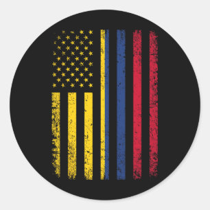 Adesivo Bandeira da Colômbia 4 de Julho EUA Bandeira Colom