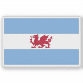 Adesivo Bandeira da colônia galesa na Patagônia, Argentina