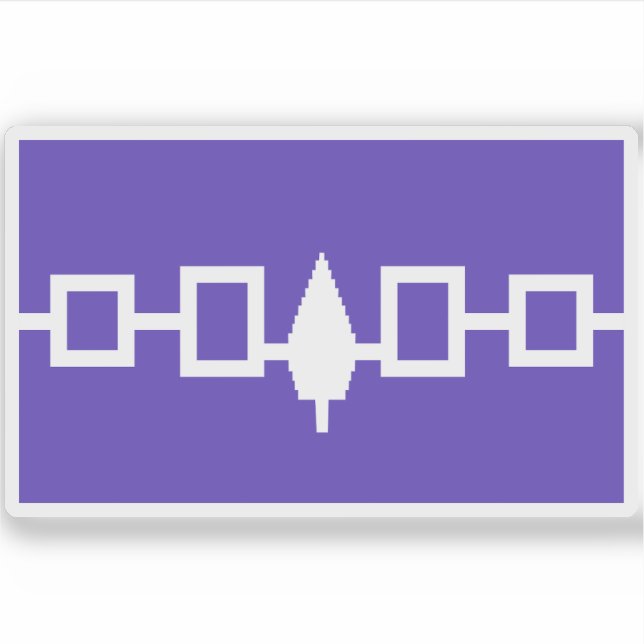 Adesivo Bandeira da Confederação Iroquesa (Haudenosaunee) (Frente)