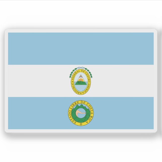 Adesivo Bandeira da Costa Rica (1824-1840) (Frente)