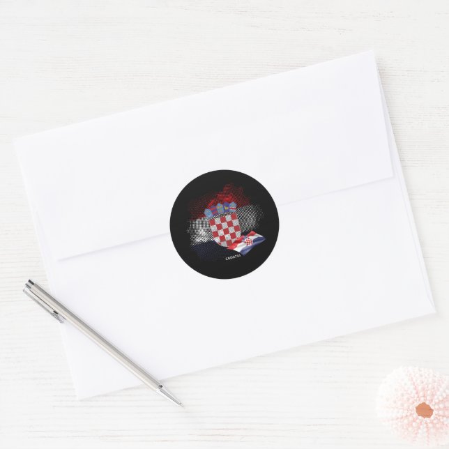 Adesivo bandeira da Croácia (Envelope)