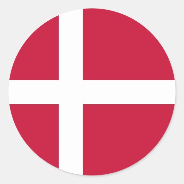 Adesivo Bandeira da Dinamarca (Frente)