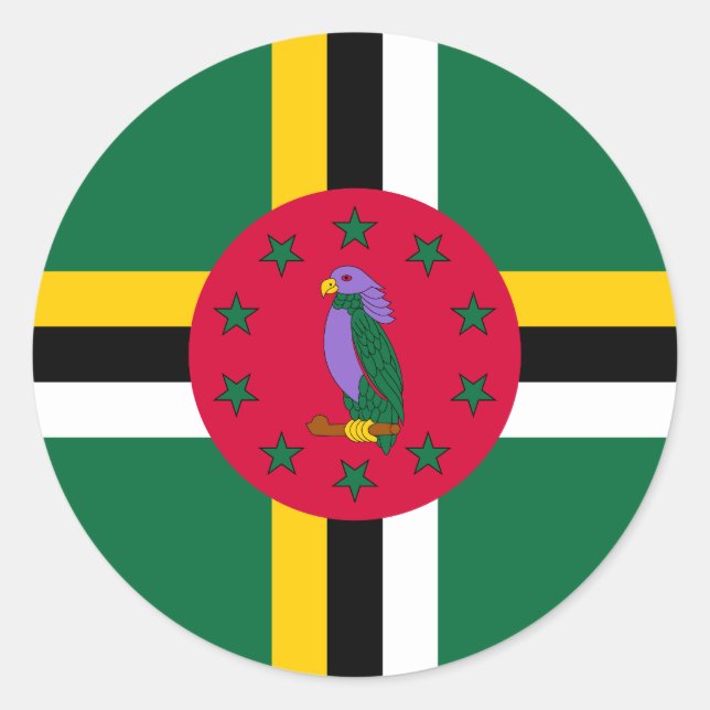 Adesivo Bandeira da Domínica (Frente)