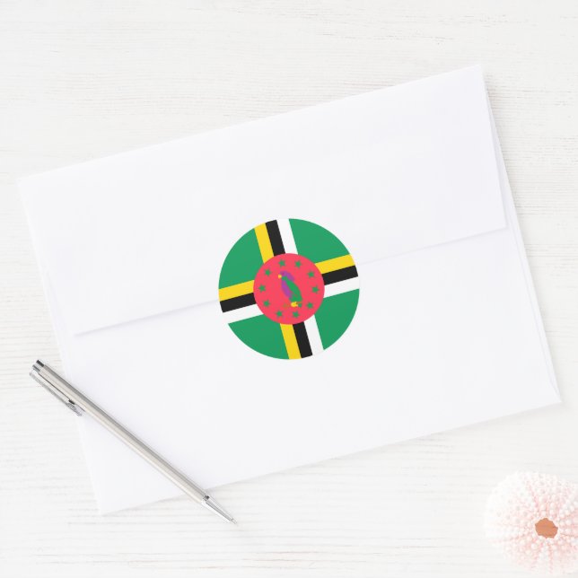Adesivo Bandeira da Domínica (Envelope)