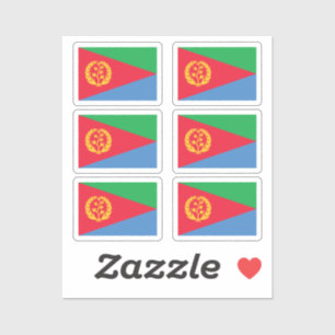Adesivo Bandeira da Eritreia: conjunto de 6
