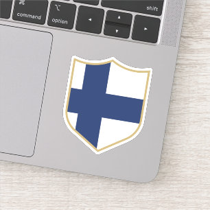 Adesivo Bandeira da Finlândia Emblem Patriótico Viagem