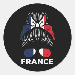 Adesivo Bandeira da França Garota Francesa Coque Futebol F
