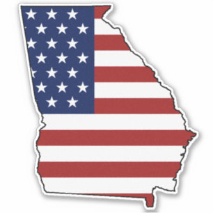 Adesivo Bandeira da Geórgia Americana