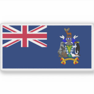 Adesivo Bandeira da Geórgia do Sul e das Ilhas Sandwich do