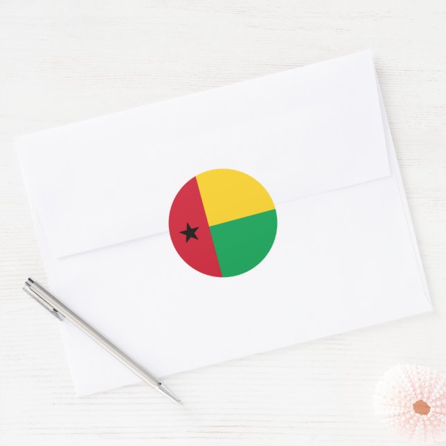 Adesivo Bandeira da Guiné-Bissau (Envelope)