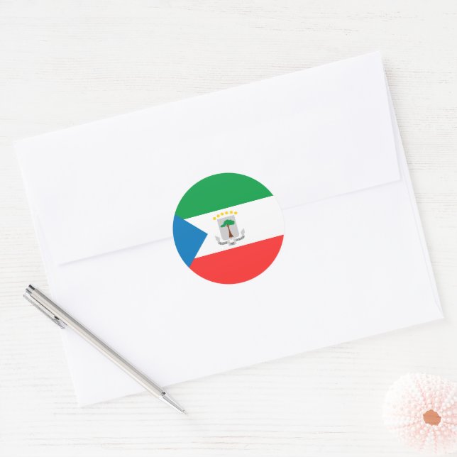 Adesivo Bandeira da Guiné Equatorial (Envelope)