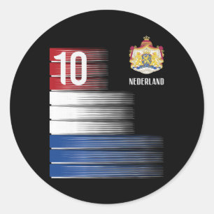 Adesivo Bandeira da Holanda 10 Futebol Laranja Holandês Ho