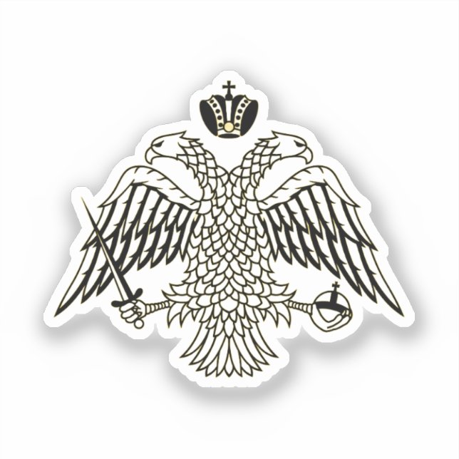 Adesivo Bandeira da Igreja Ortodoxa Grega (Frente)