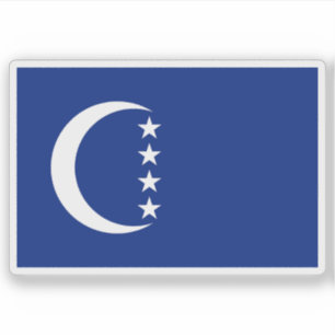 Adesivo Bandeira da Ilha Grande Comore, Comores