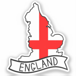 Adesivo Bandeira da Inglaterra Mapa Patriótico Orgulho Ing