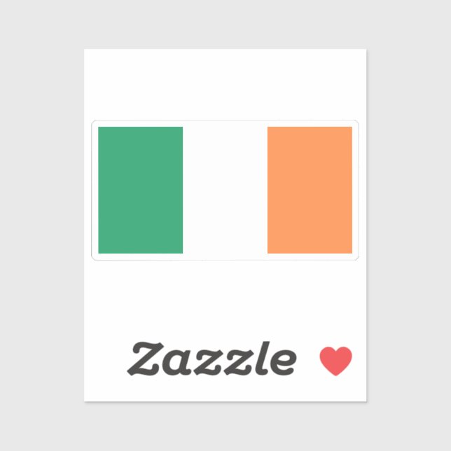 Adesivo Bandeira da Irlanda cortada personalizada  (Folha)