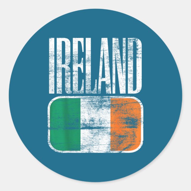 Adesivo Bandeira da Irlanda Suporte  (Frente)