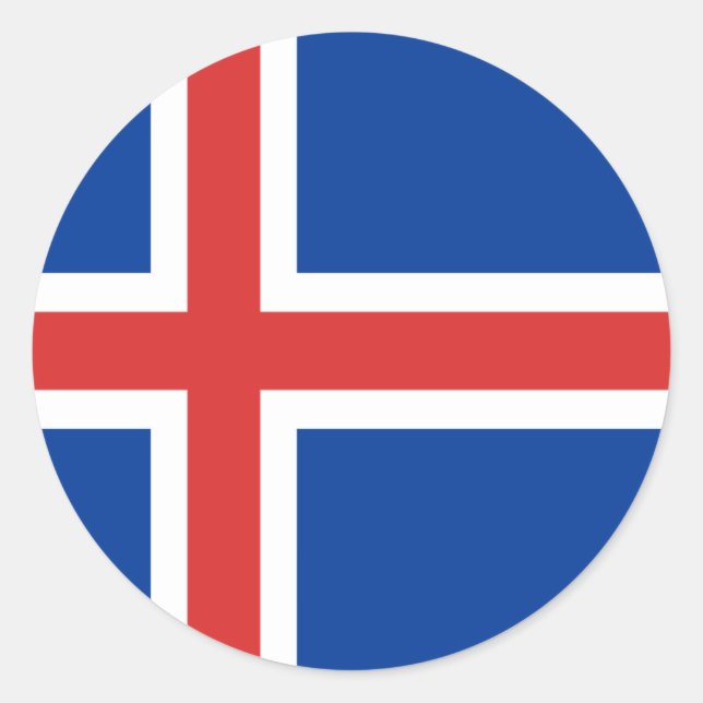 Adesivo Bandeira da Islândia (Frente)