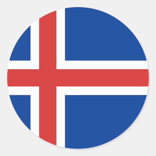 Adesivo Bandeira da Islândia (Frente)