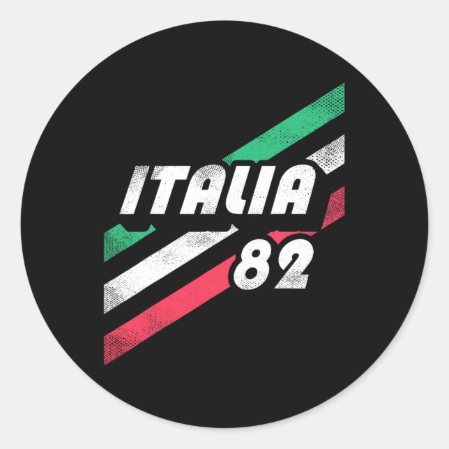 Adesivo Bandeira da Itália com visual retrô italiano dos a (Frente)