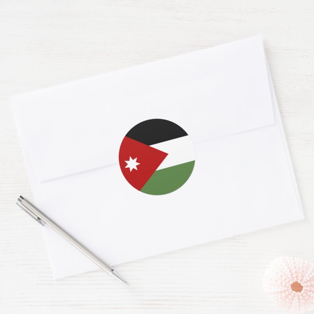 Adesivo Bandeira da Jordânia (Envelope)